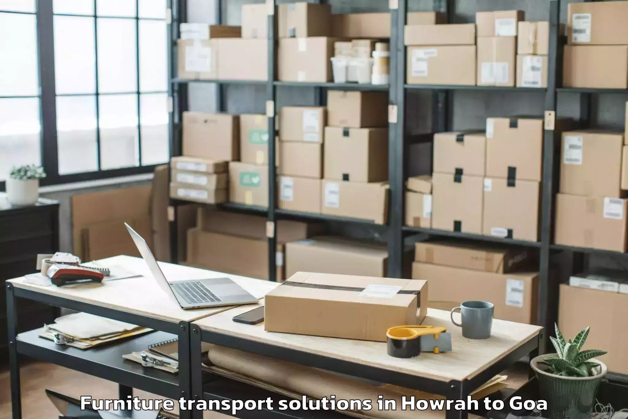 Trusted Howrah to Guirim Furniture Transport Solutions